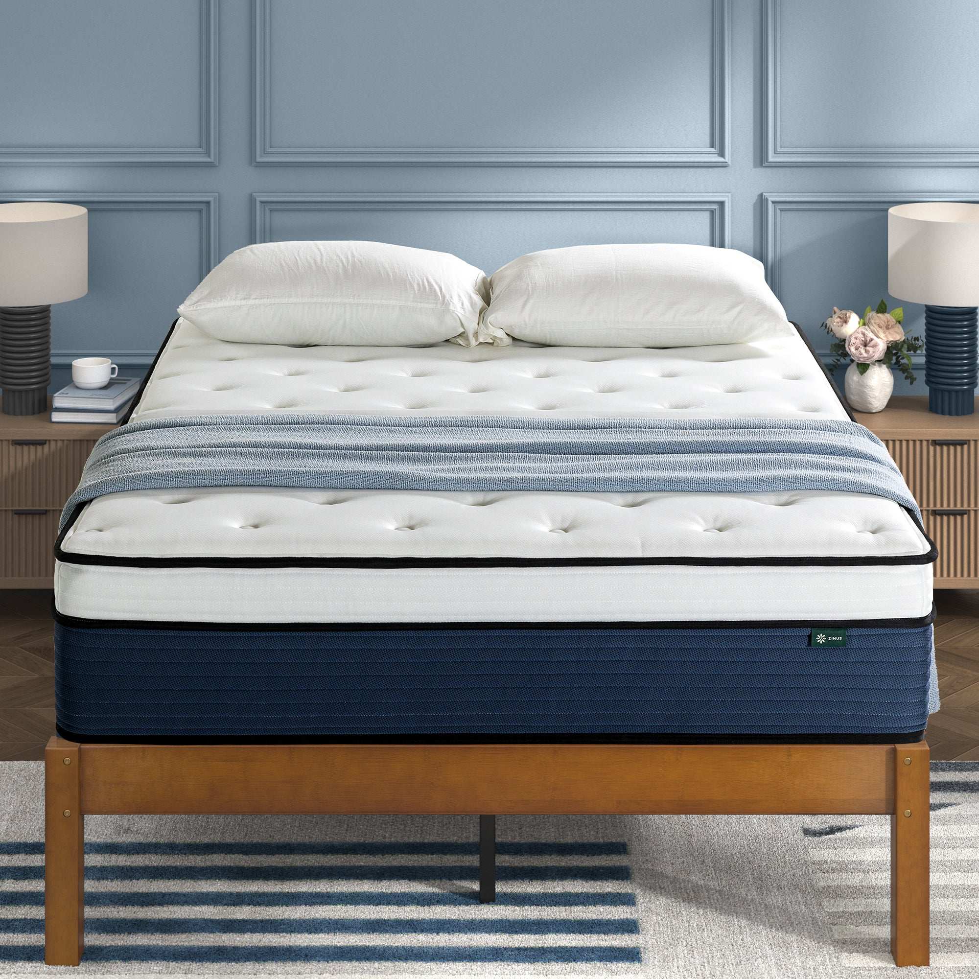 Zinus 14 inch Cooling Comfort Support Hybrid Mattress, Queen