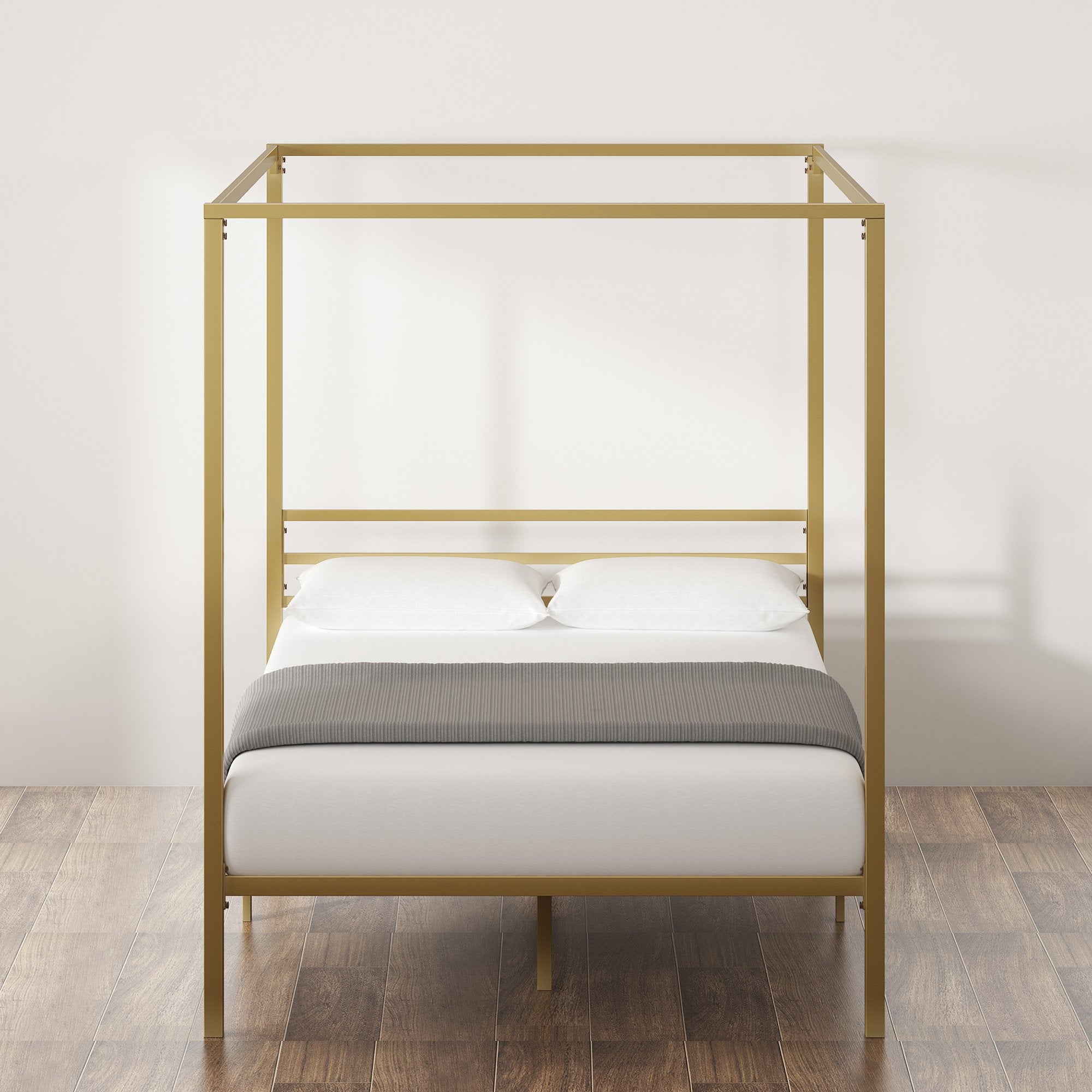 Affordable glamour with the Zinus Patricia Gold Canopy Bed