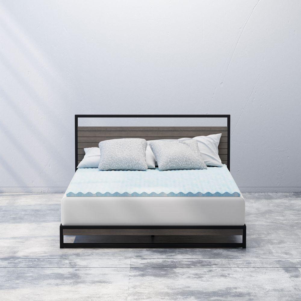 zinus 1.5 inch swirl gel memory foam air flow topper