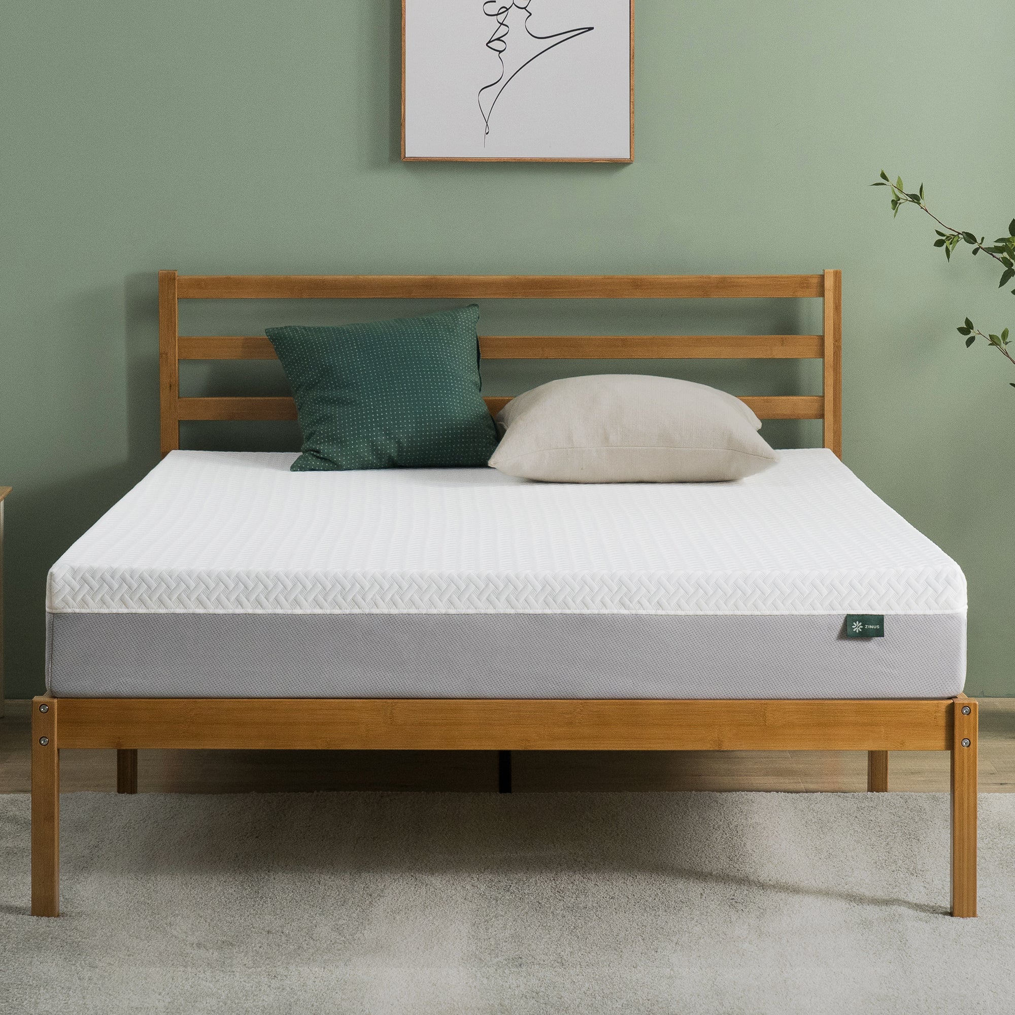 Zinus Green Tea 8 inch Cooling Memory Foam Mattress, Full