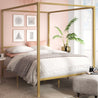 Patricia Gold Metal Canopy Platform Bed Frame