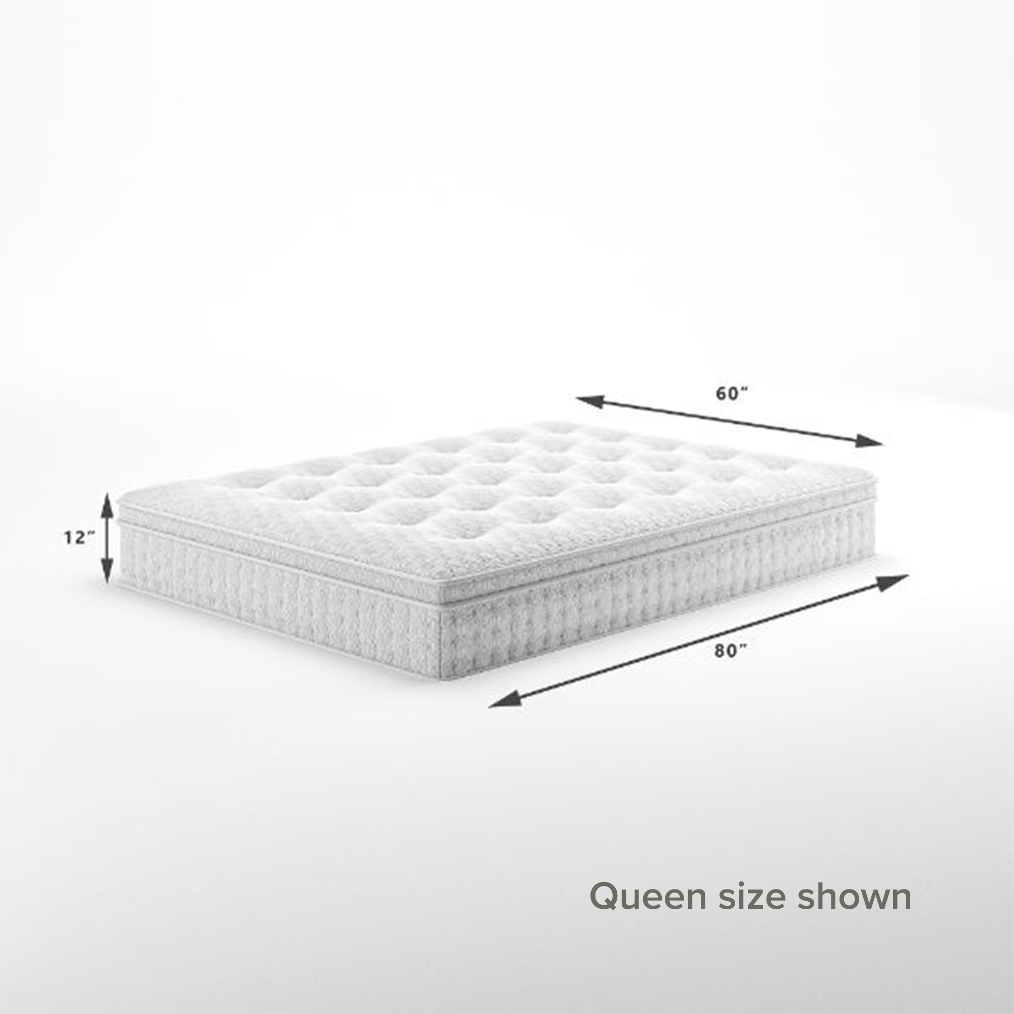 Pressure Relief Euro Top iCoil Hybrid Mattress dimensions