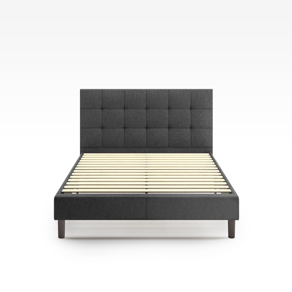Zinus Upholstered Square Stitched Platform Bed