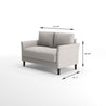 Jackie Classic Loveseat Dimension