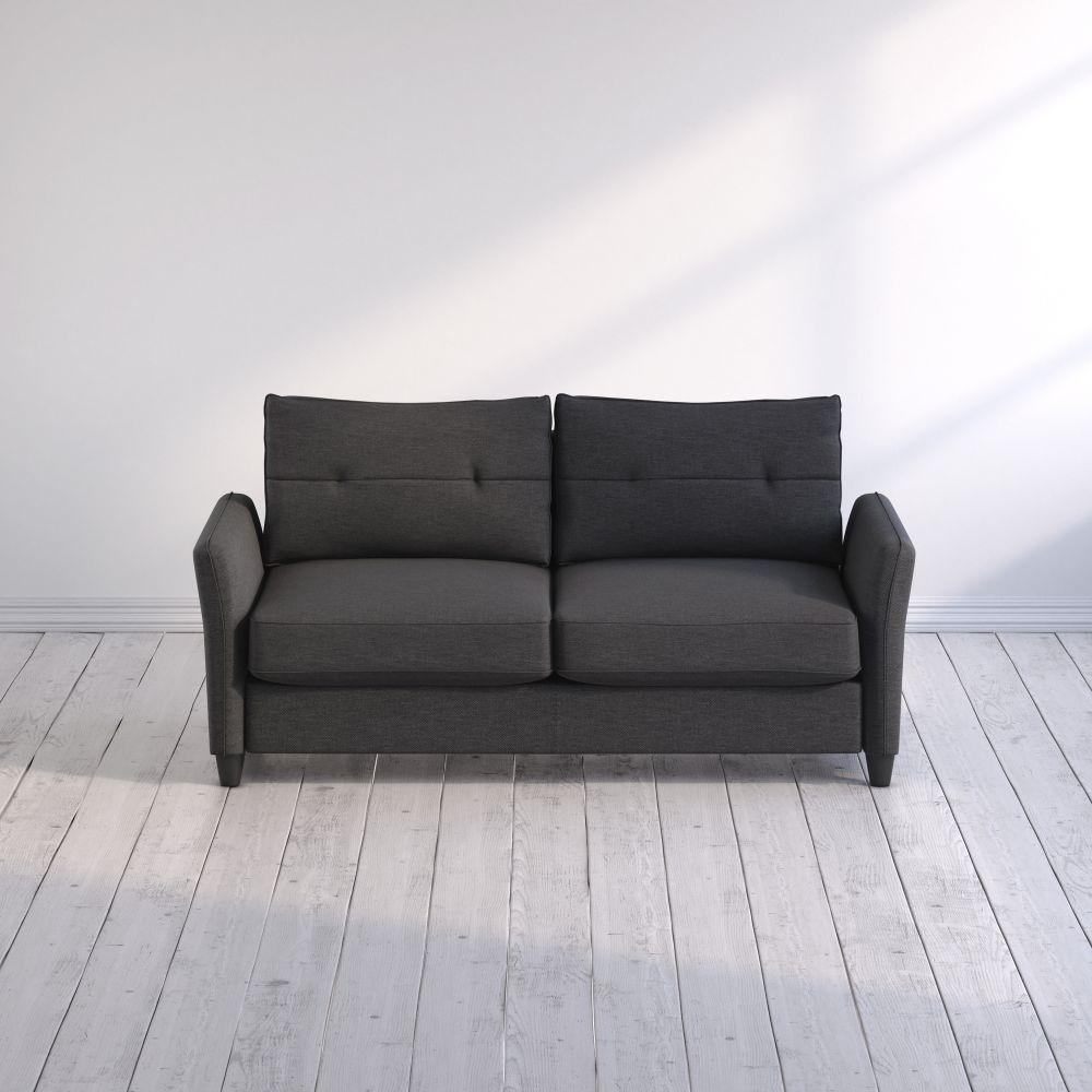 Ricardo Contemporary Loveseat Dark Grey