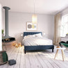 Misty upholstered Platform bed frame Blue