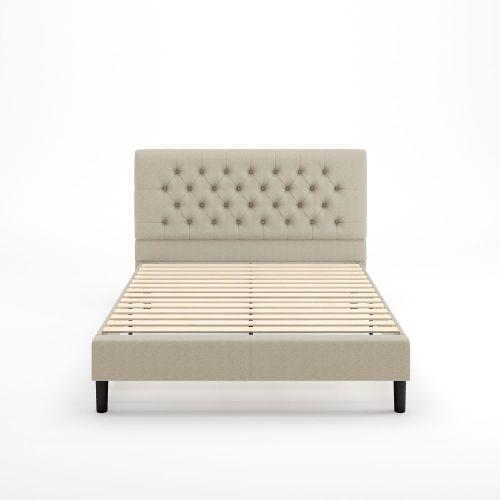 Misty upholstered Platform bed frame Front