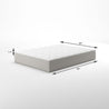 1  Pressure Relief Green Tea Memory Foam mattress Pad and Cover Dimension