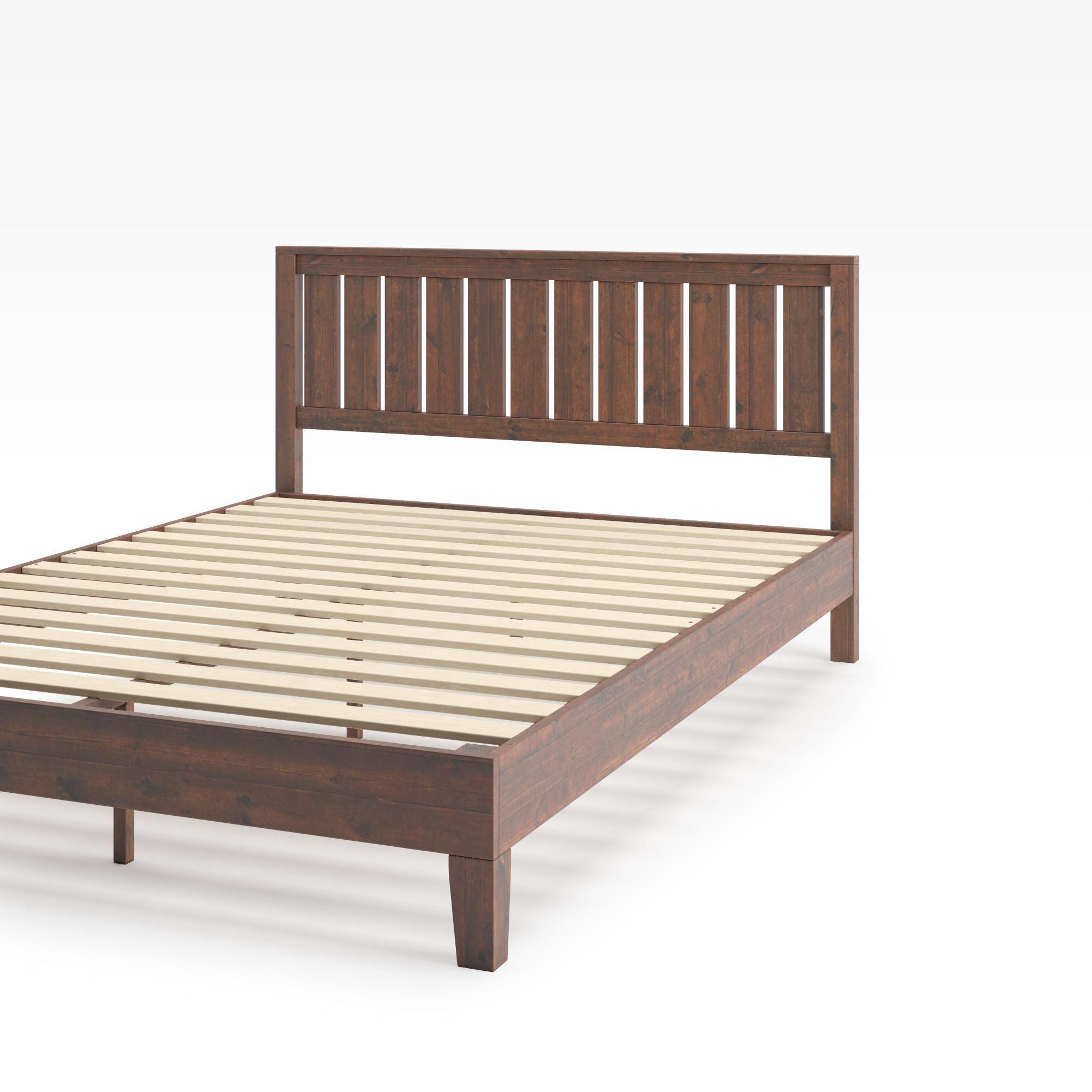 Vivek Deluxe Wood Platform Bed Frame Zinus
