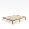 Moiz wood platform bed frame brown