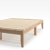 Moiz wood platform bed frame brown