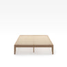 Moiz wood platform bed frame brown