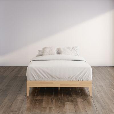 Moiz Deluxe wood platform bed frame Hero