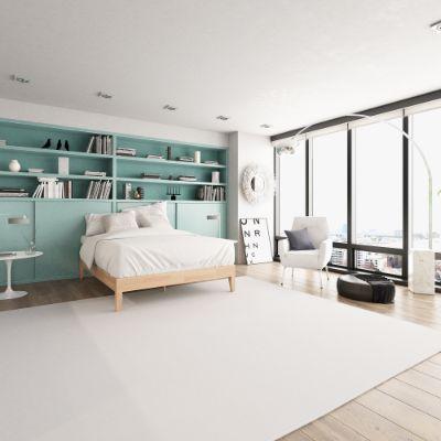 Moiz Deluxe wood platform bed frame
