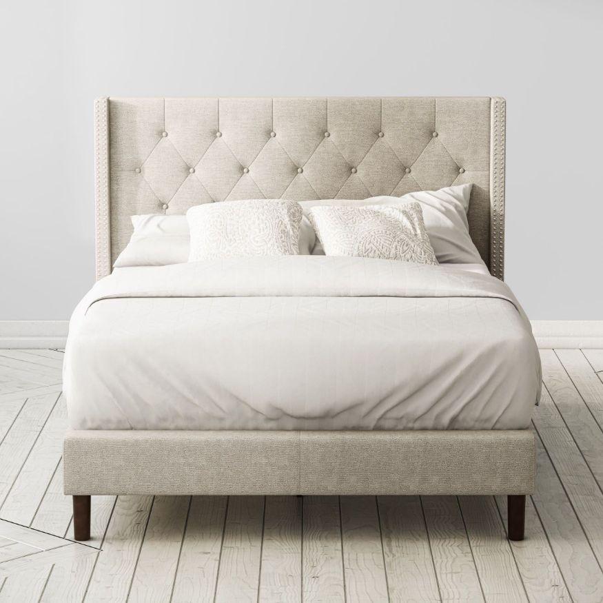 Annette upholstered platform bed frame