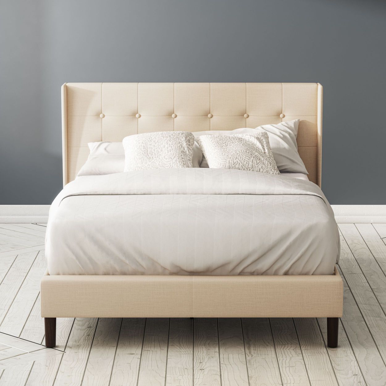 Athena upholstered platfrom bed frame