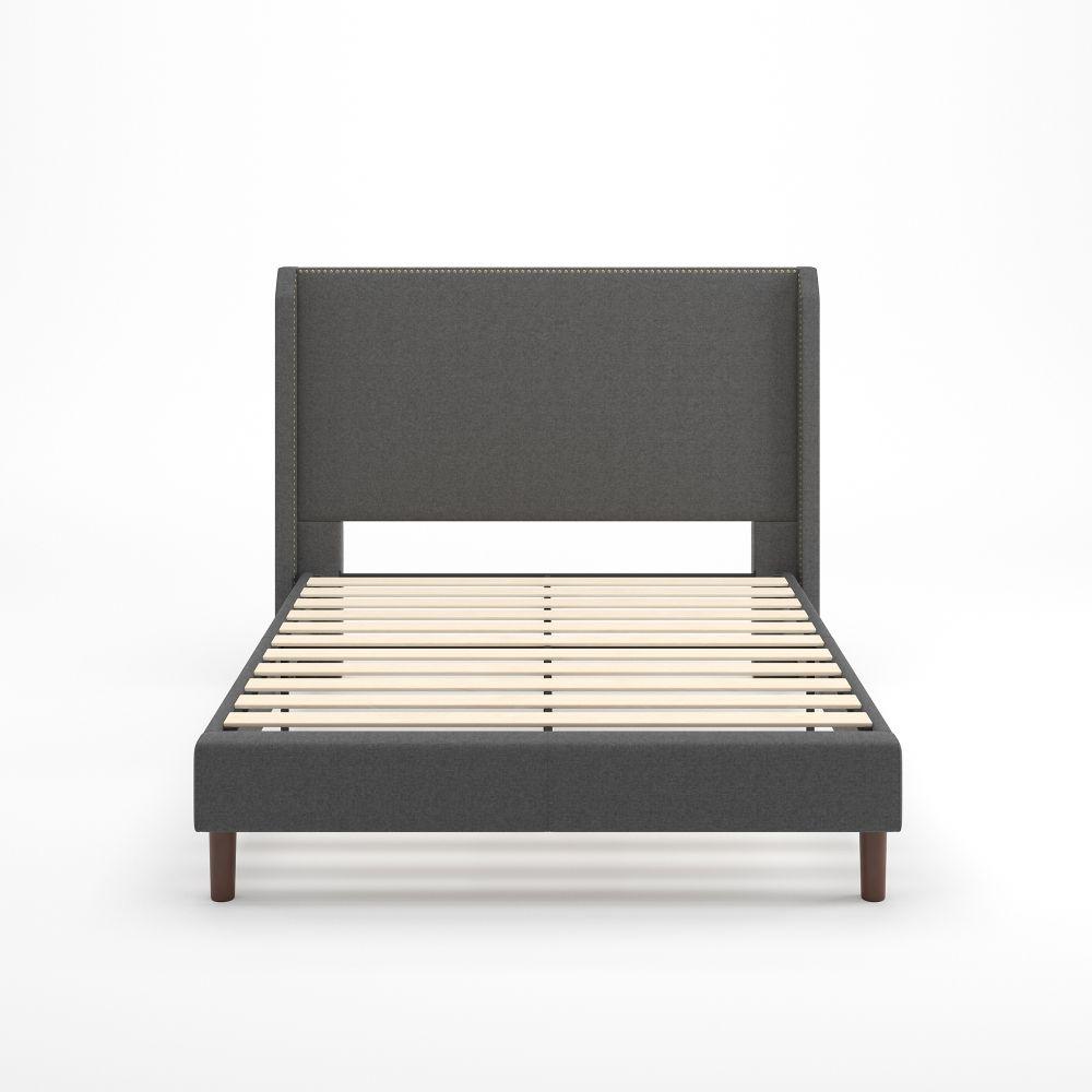 Marcus upholstered Platform Bed Front