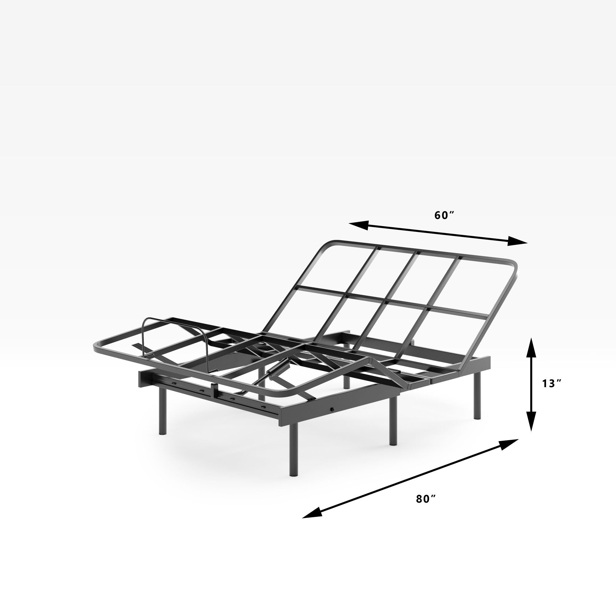 Metal Adjustable Bed Frame with Head and Foot Incline