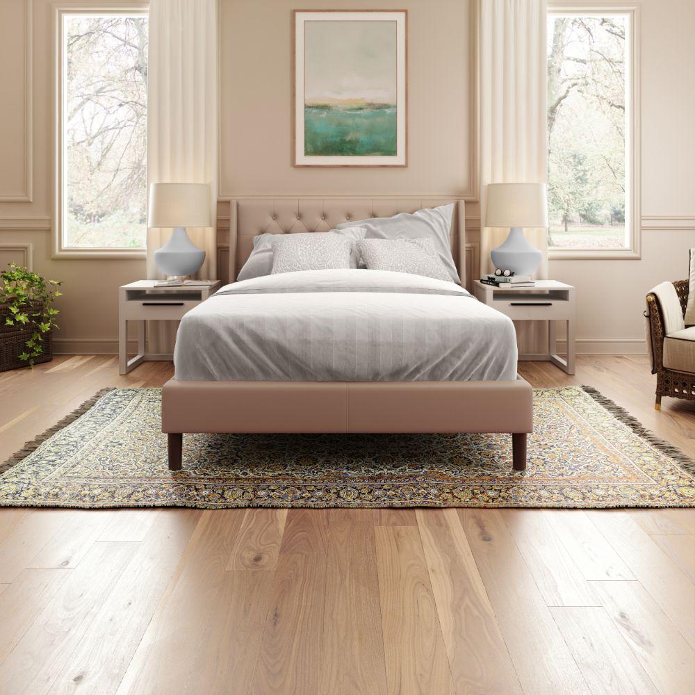 Desmond upholstered Platform Bed Front