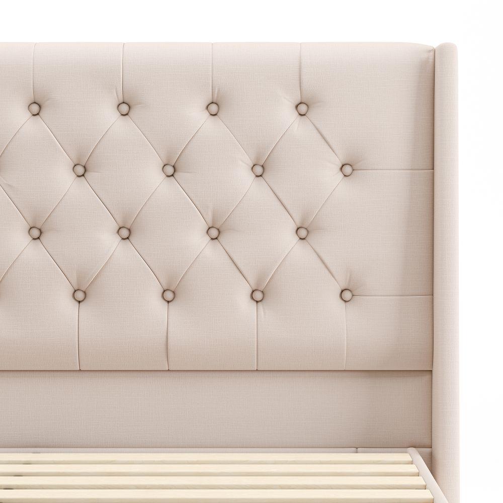 Desmond upholstered Platform Bed Detail1