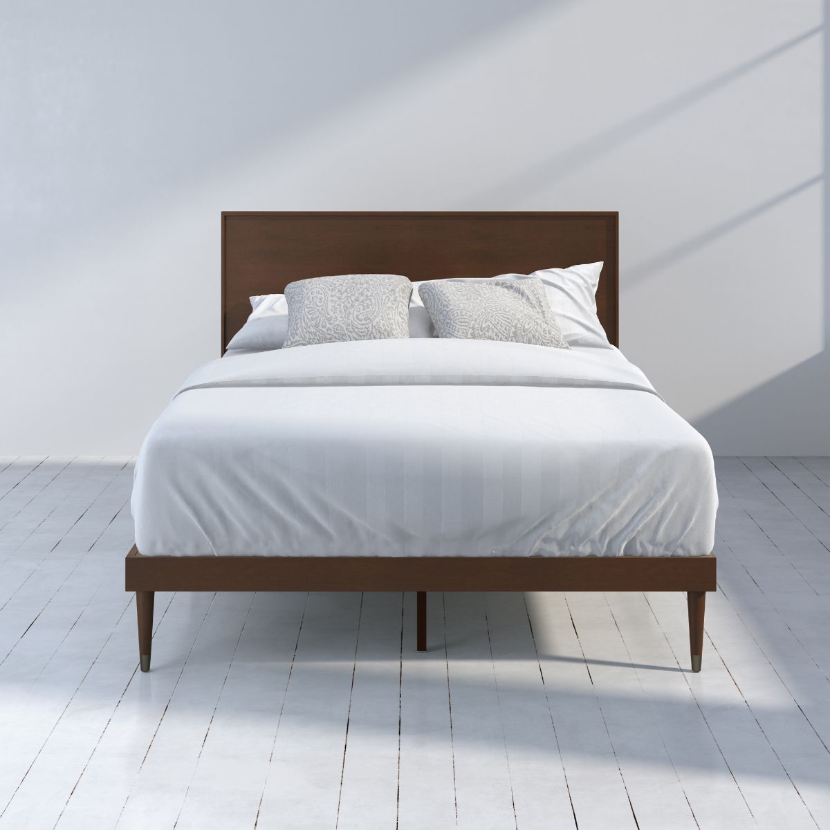 Raymond Wood Platform Bed Frame With Adjustable Headboard Height