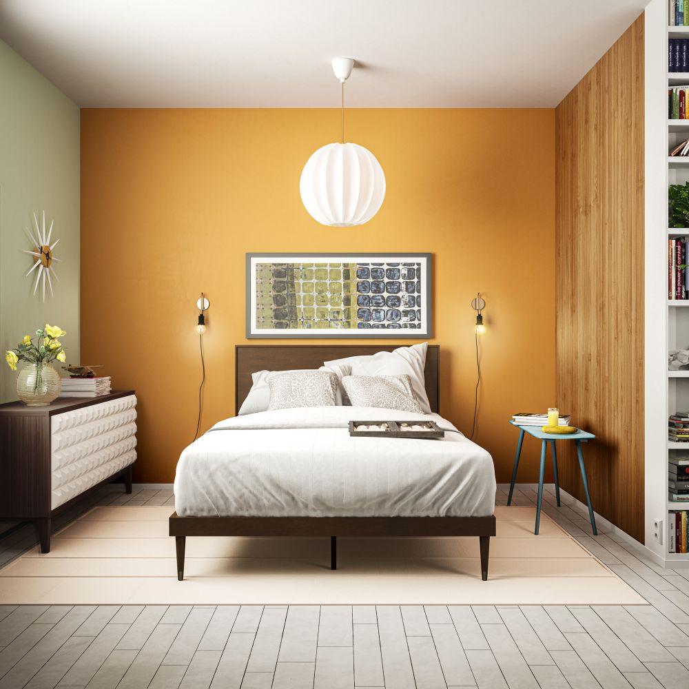 Raymond Wood Platform Bed Frame with Adjustable Headboard Zinus