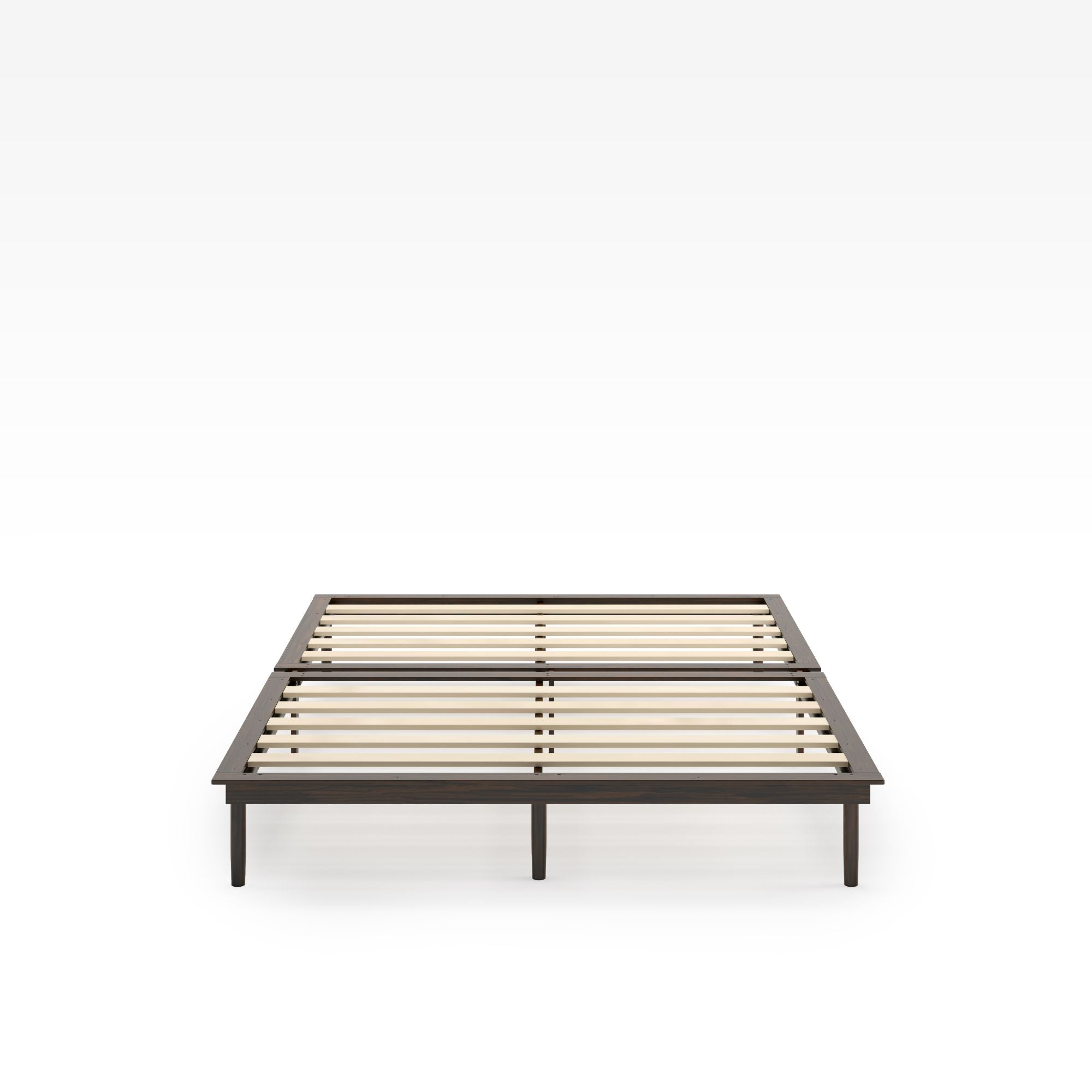 Bobbie Acacia wood platform bed frame Front