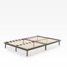 Bobbie Acacia wood platform bed frame Quarter