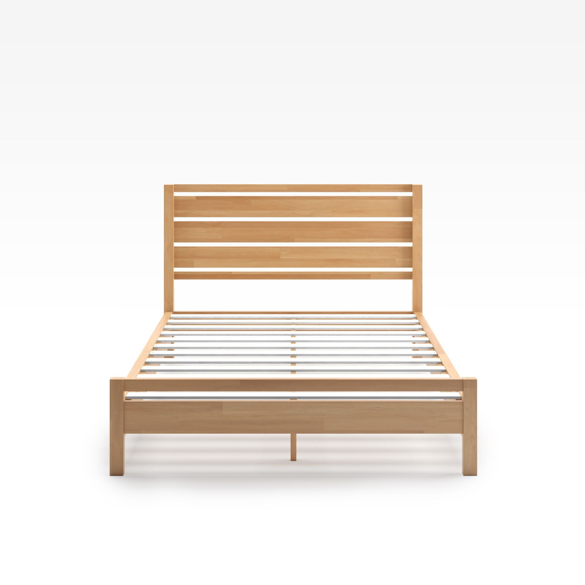 Aimee Wood Platform Bed Front