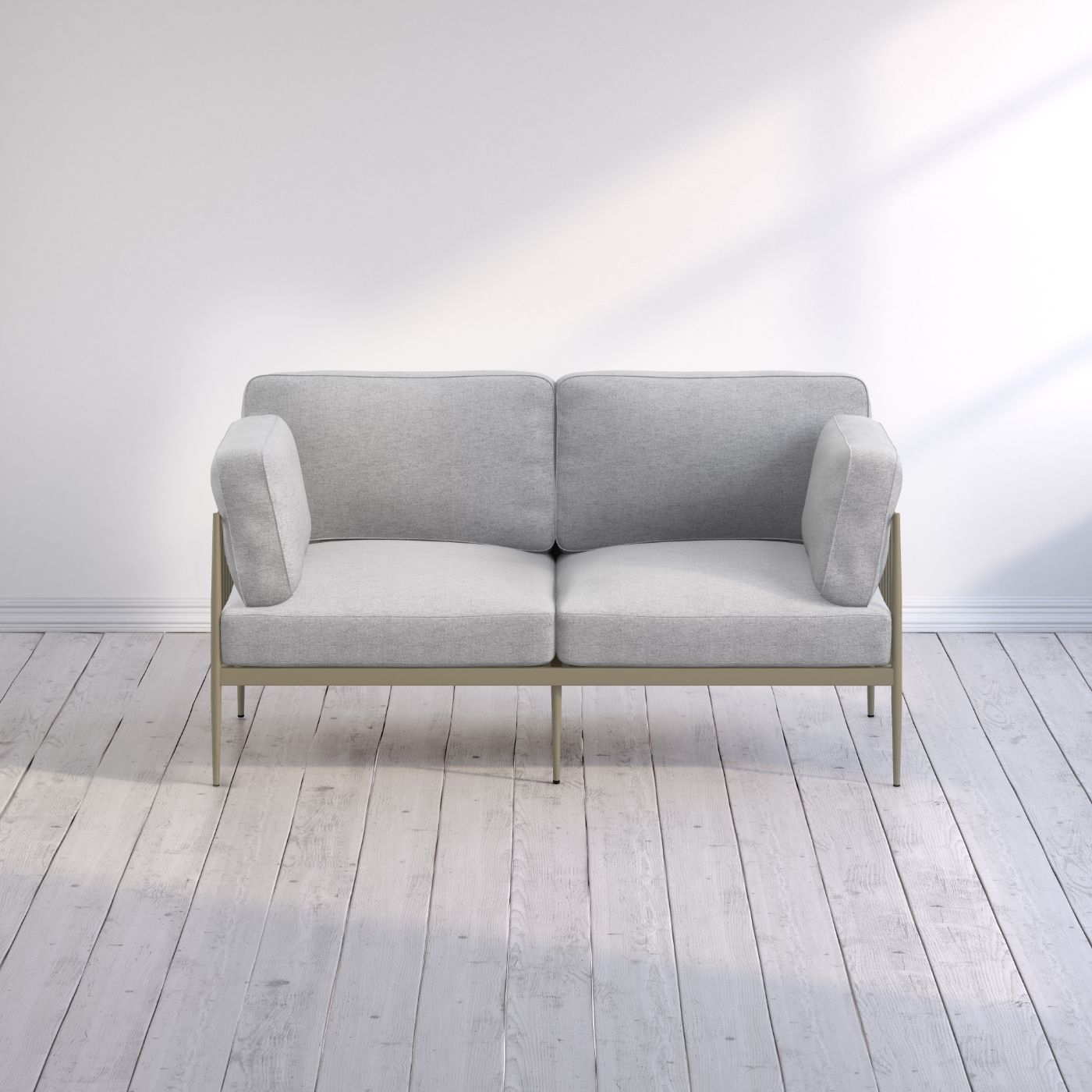Janelle Metal Frame Loveseat