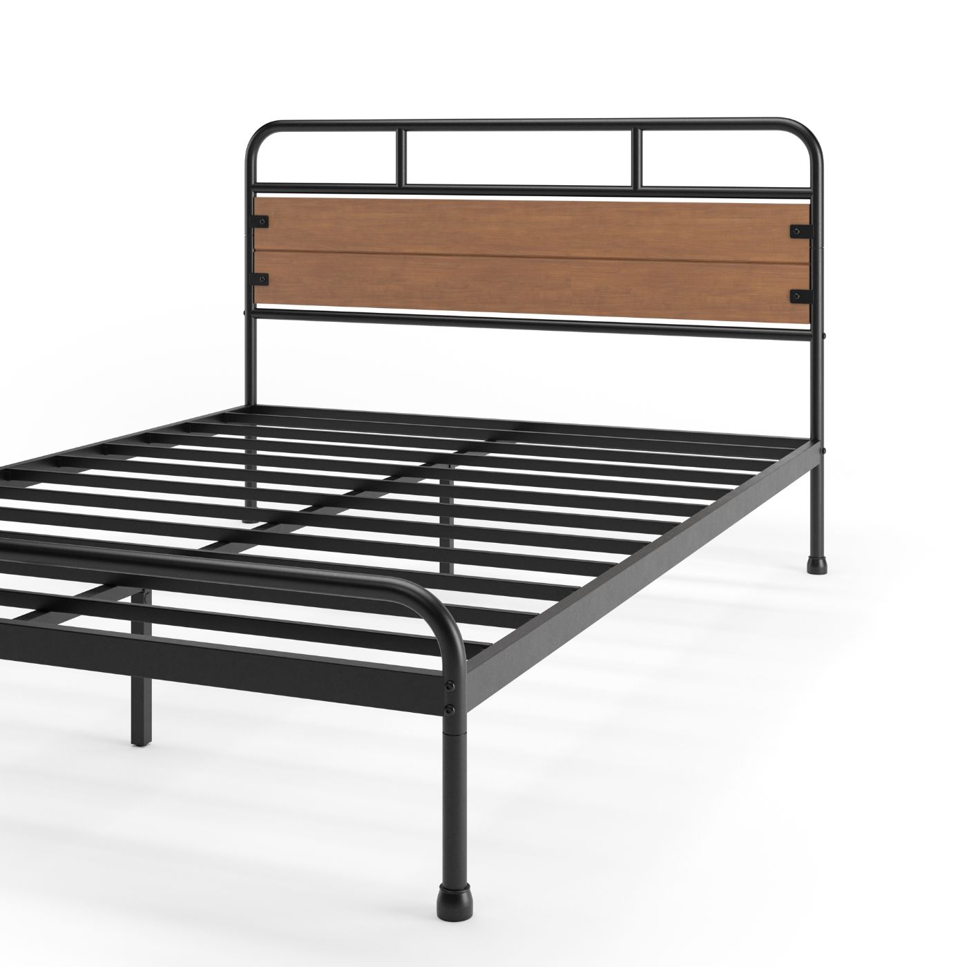 Eli Metal and Wood Platform Bed