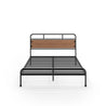 Eli Metal and Wood Platform Bed