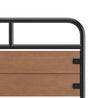 Eli Metal and Wood Platform Bed with Footboard headboard detail shot