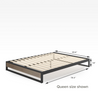 2019 GOOD DESIGN™ Award Winner - Suzanne Metal and Wood Platforma Bed Frame 10inch Queen Size Dimensions