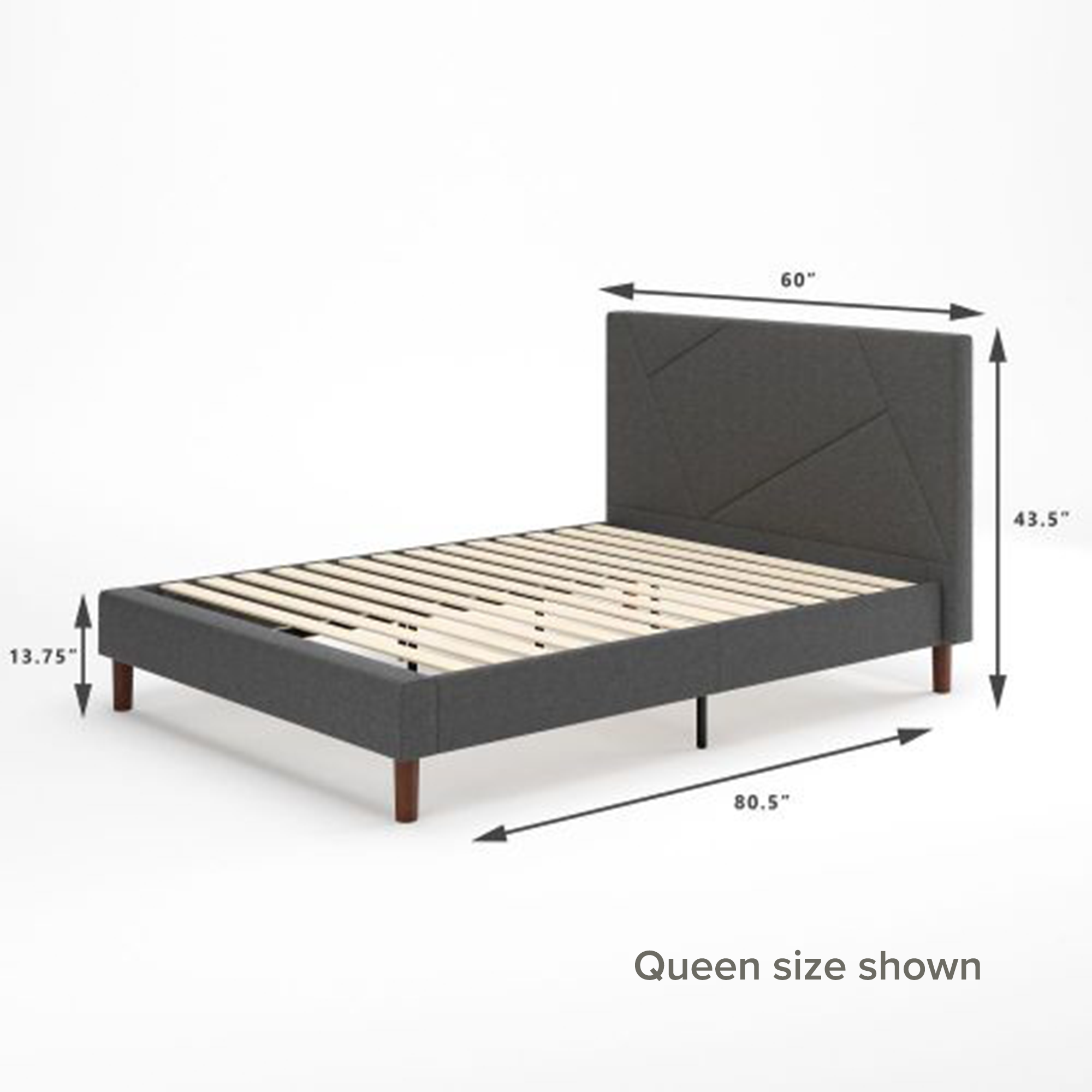 Zinus judy upholstered top platform bed frame