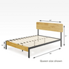 olivia metal and wood platform bed frame Queen size Dimension