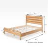 Aimee Wood Platform Bed Frame Queen Size Dimensions