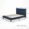 Misty upholstered Platform bed frame queen size shown