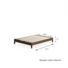 Marissa wood deluxe platform Bed frame queen size dimensions 