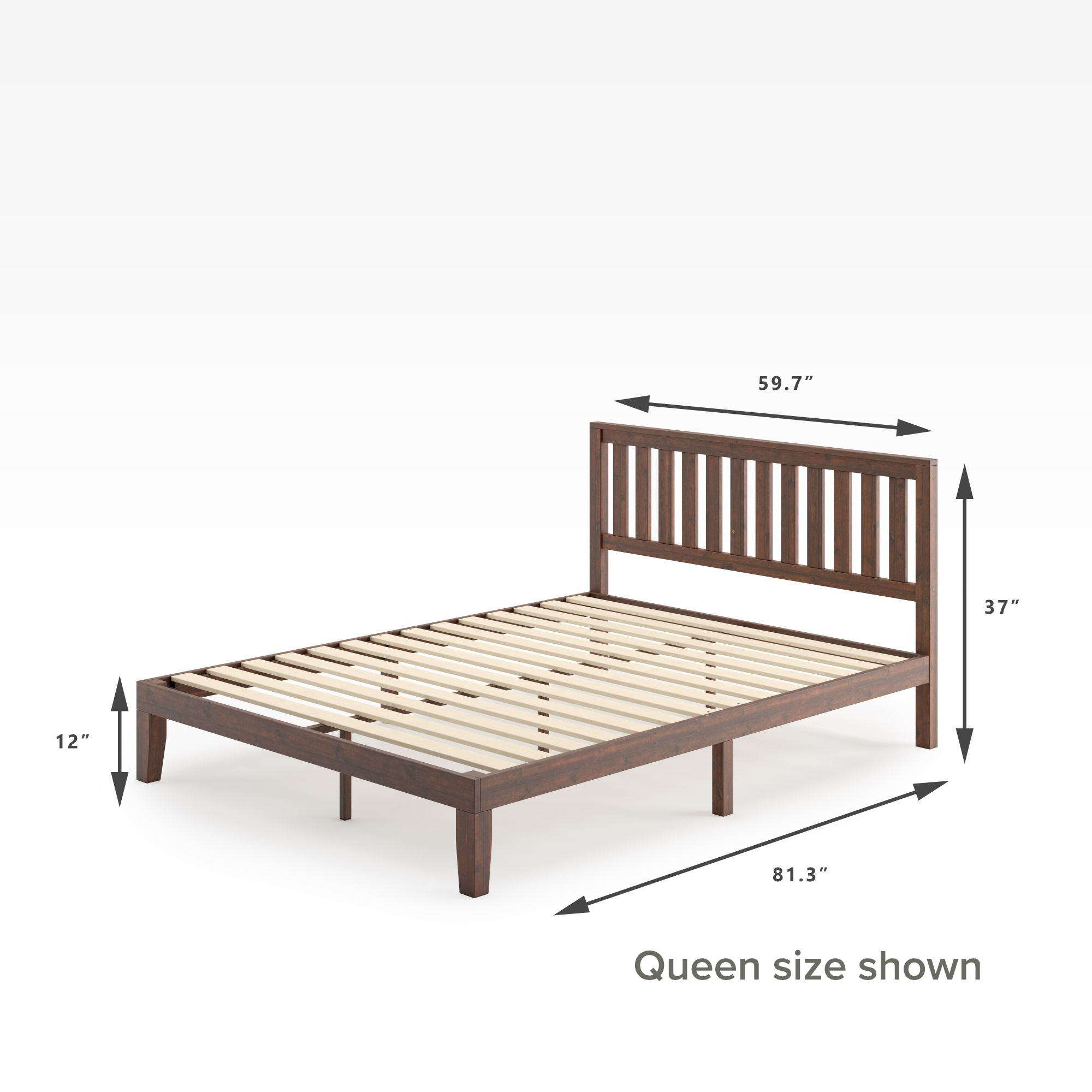 Vivek Wood Platform Bed Frame Zinus