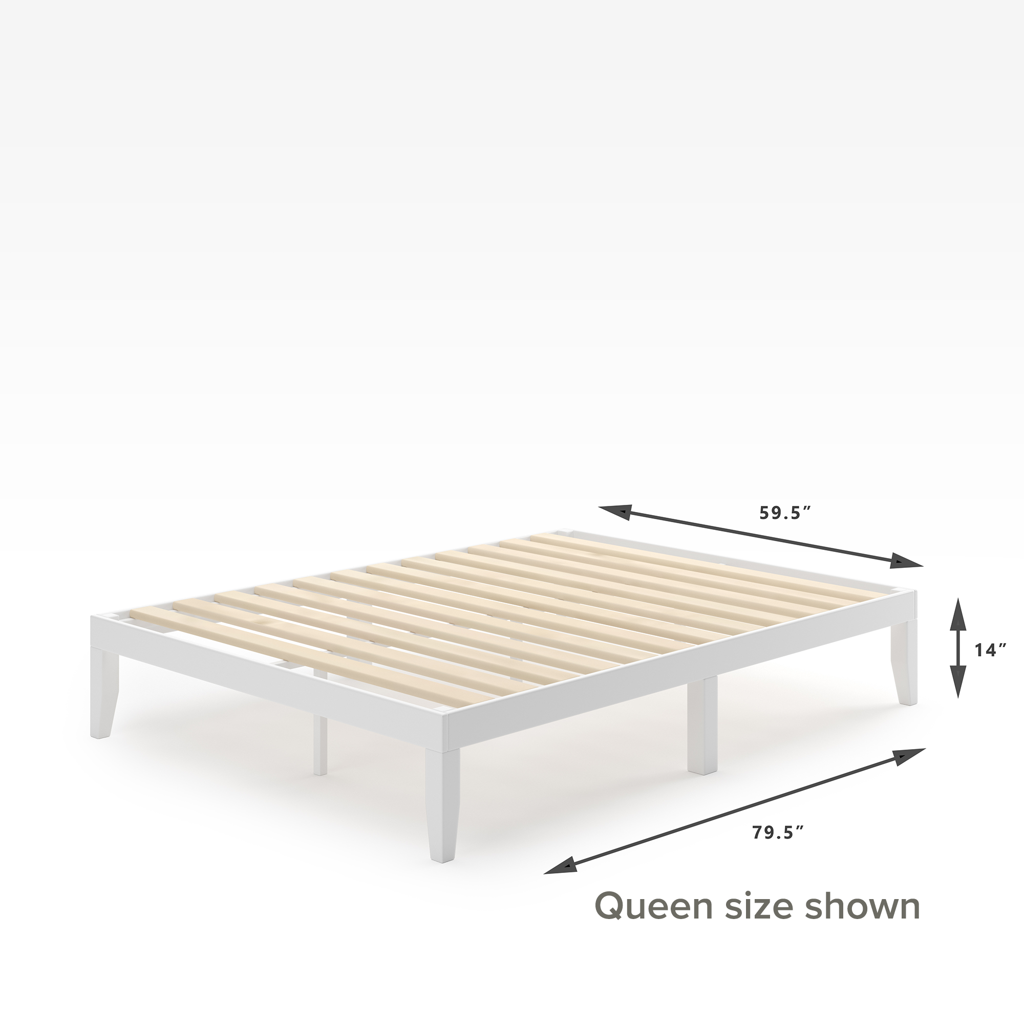 Moiz Wood Platform Bed Frame Zinus