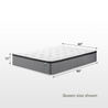 Cool Touch Comfort Gel Memory Foam Hybrid Mattress Queen size shown