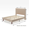 Debi Upholstered Platform Bed frame queen size Dimensions
