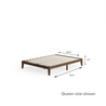 marissa wood platform bed frame Queen Size Dimensions