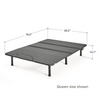 Jared Upholstered Adjustable Bed Frame with Customizable Leg Height queen size shown