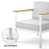Pablo Aluminum and Acacia Wood Outdoor Armchair 