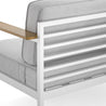 Pablo Aluminum and Acacia Wood Outdoor Sofa 