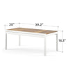 Pablo Aluminum and Acacia Wood Outdoor Table with Waterproof Cover