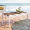 Pablo Aluminum and Acacia Wood Outdoor Table with Waterproof Cover