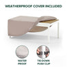 Pablo Aluminum and Acacia Wood Outdoor Table with Waterproof Cover
